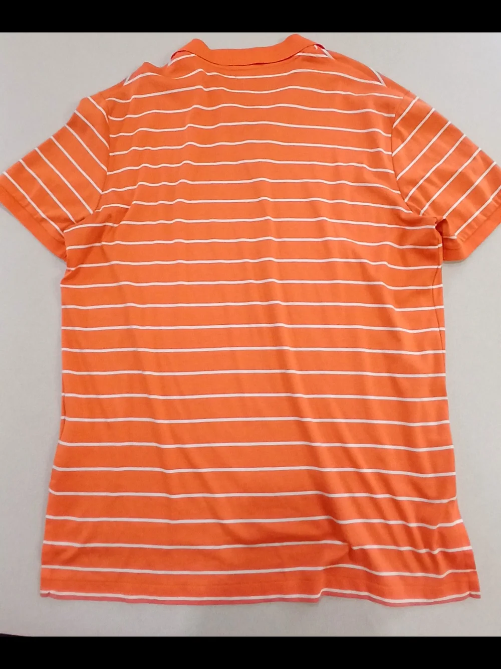 Ralph Lauren Orange and White Striped Polo Shirt